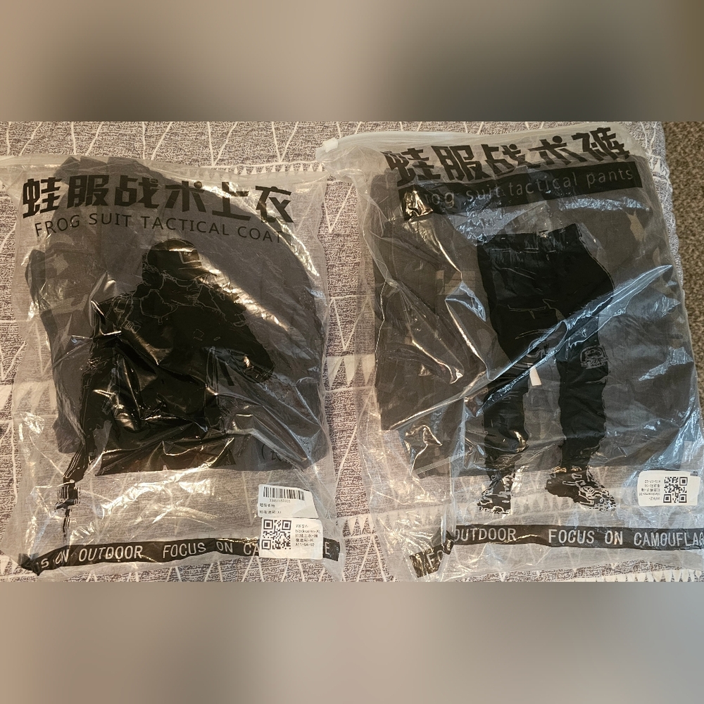 Black Tactical Coat and Pants Set